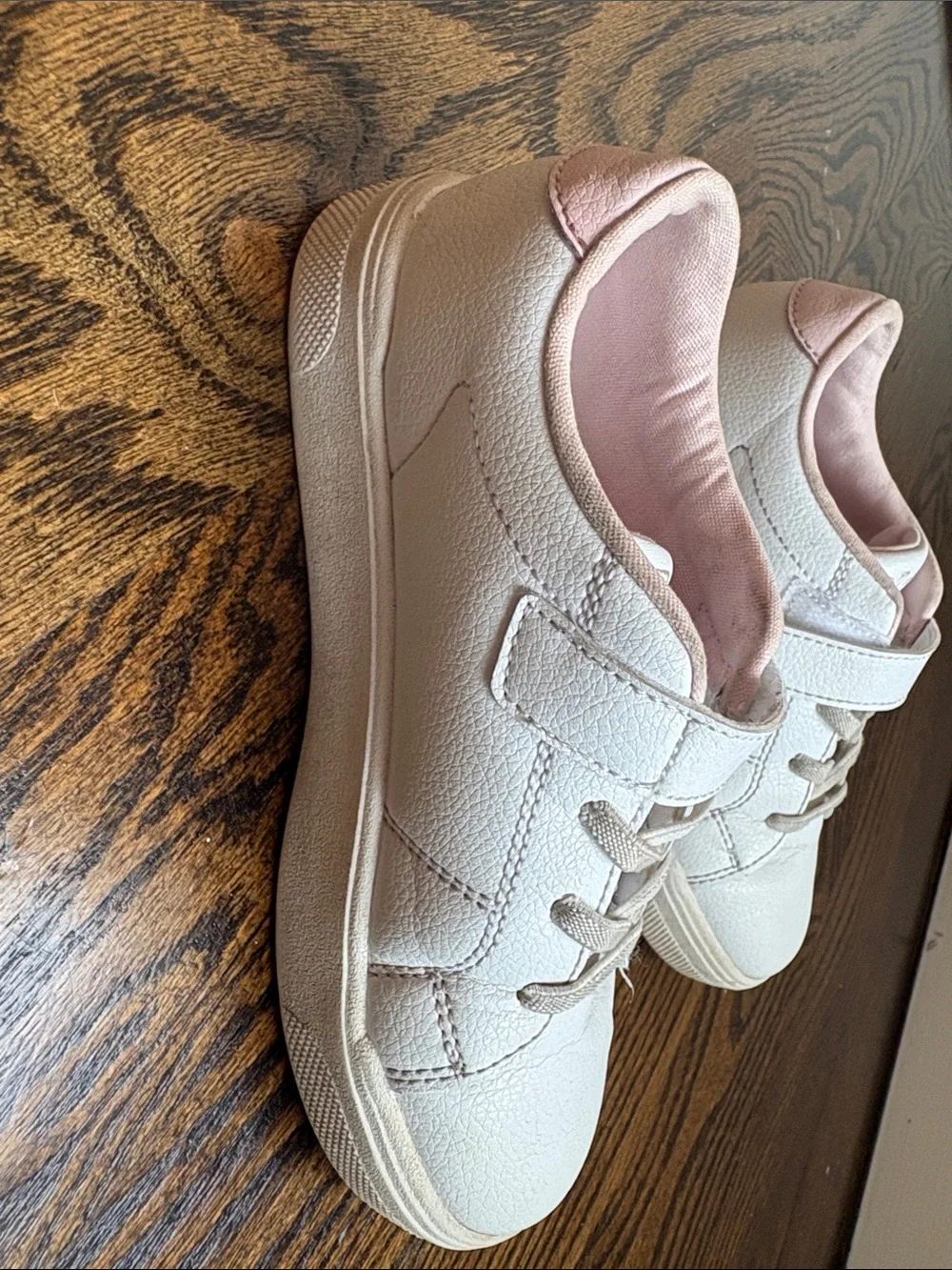 Polo by Ralph Lauren White Kids Sneakers with Light Pink Lining